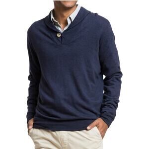 MARINE LAYER Men’s Woodside Navy Blue Shawl Collar Popover medium